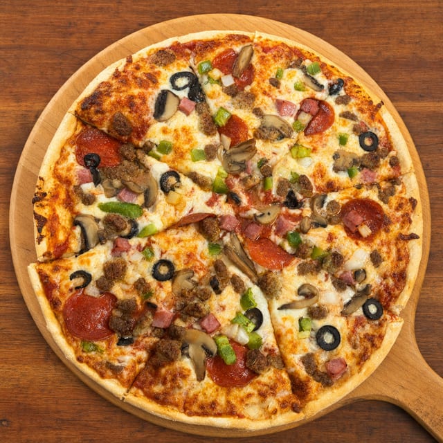 The Works Pizza Small.