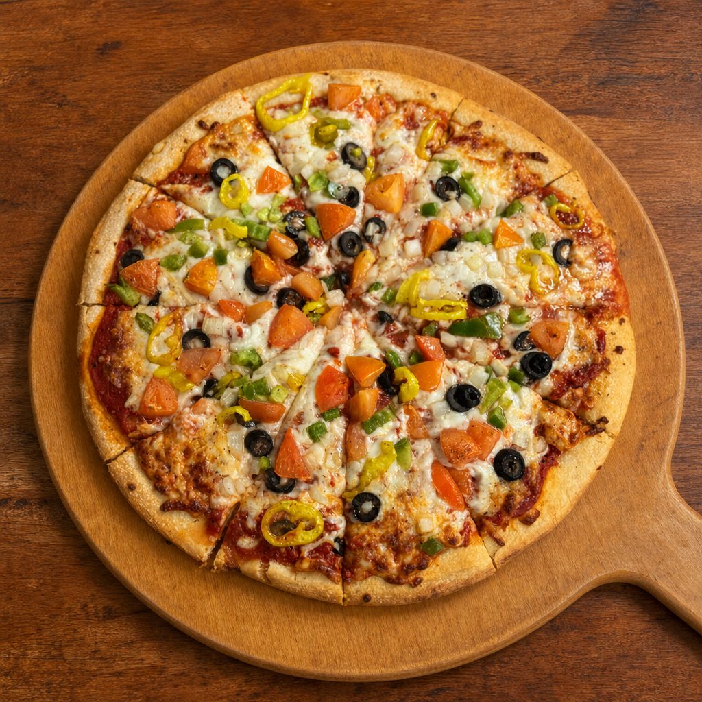 Veggie Pizza Medium.
