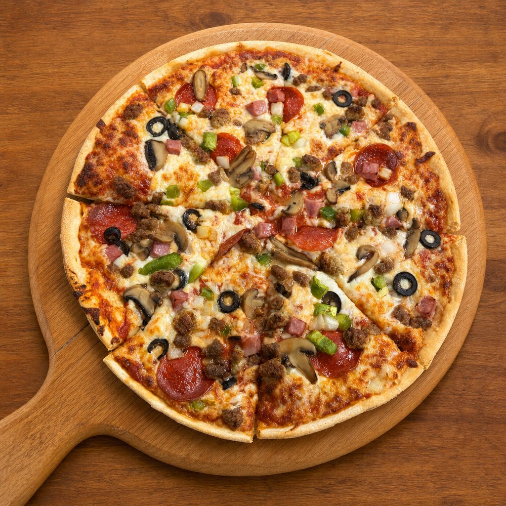 The Works Pizza Medium.