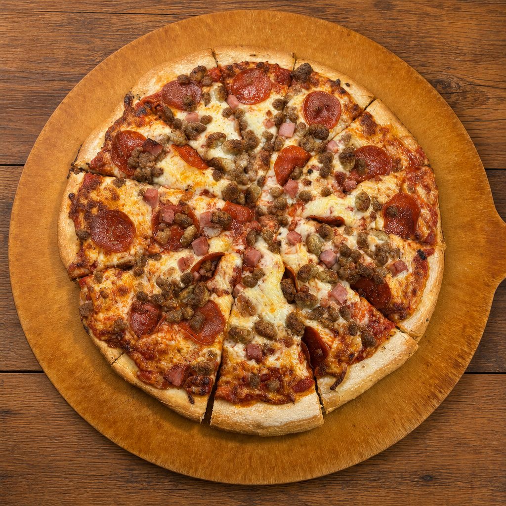 Five Meat Pizza Large.