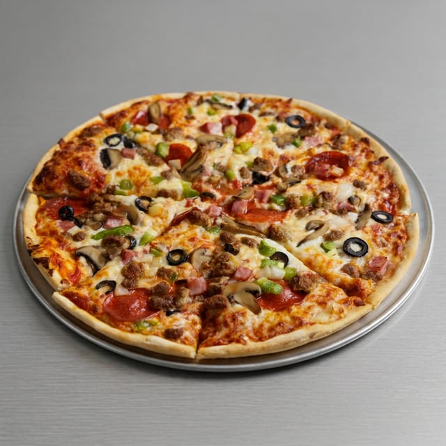 The Works Pizza Medium.
