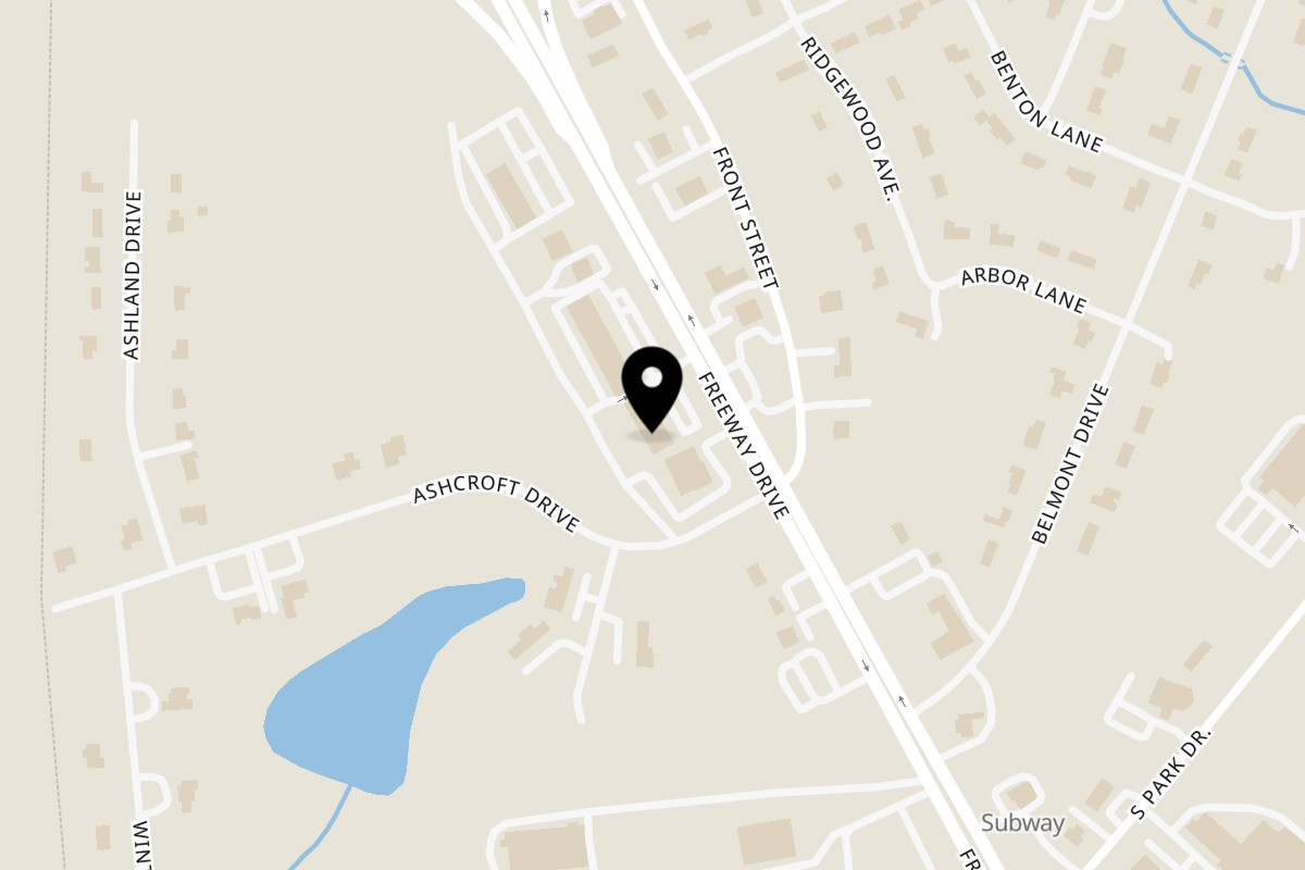 Map showing the location of Fursty's Restaurant on 1409 Freeway Dr. in Reidsville
